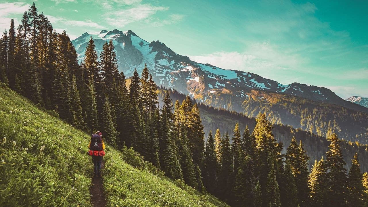 Jonathan hiking on a mountain trail